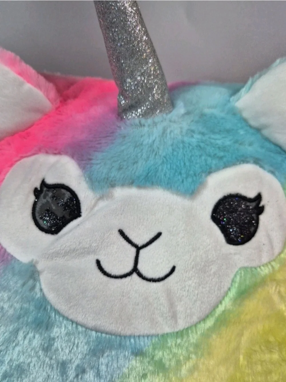 Justice  Llama Unicorn Pouch Pillow 11X15 with a Mini Pocket Pre Loved